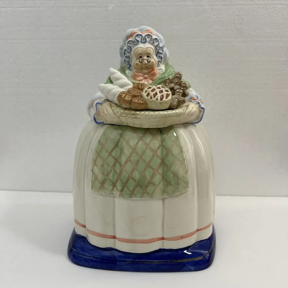 Vintage Fitz & Floyd Ceramic Grandma Granny Baker‎ Cookie Jar 11